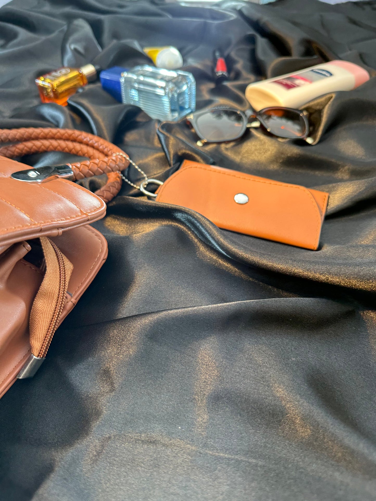 Classic Brown Tote with Detachable Mini Pouch
