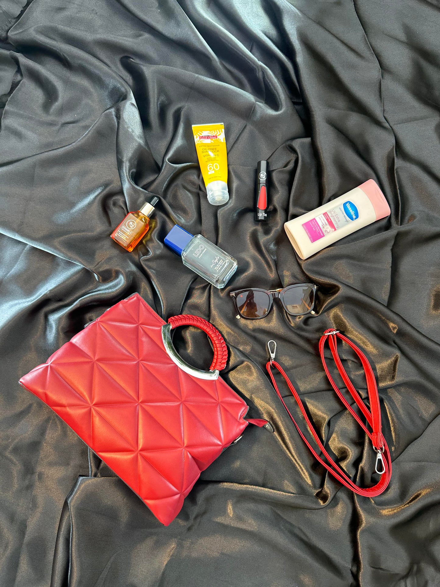 Red Quilted Handbag – Bold & Confident Carry