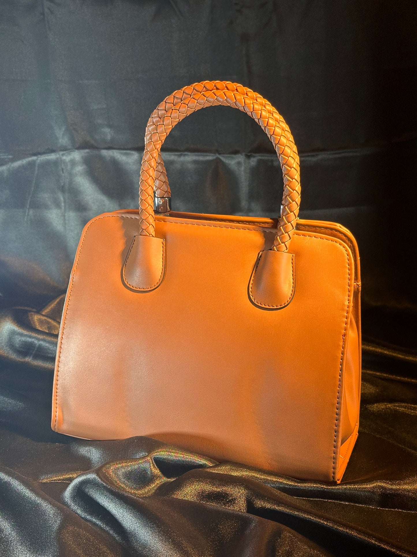 Classic Brown Tote with Detachable Mini Pouch