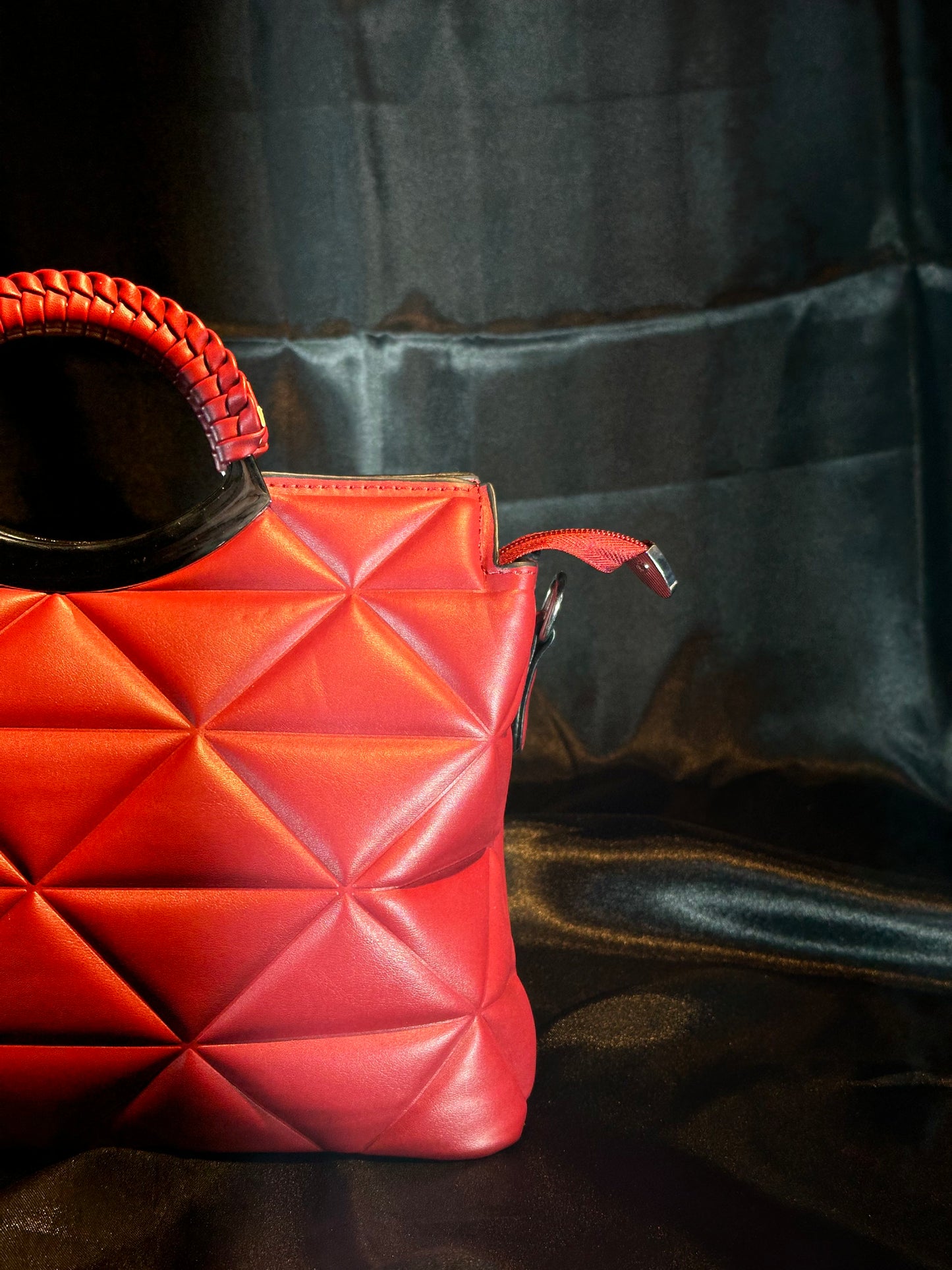 Red Quilted Handbag – Bold & Confident Carry
