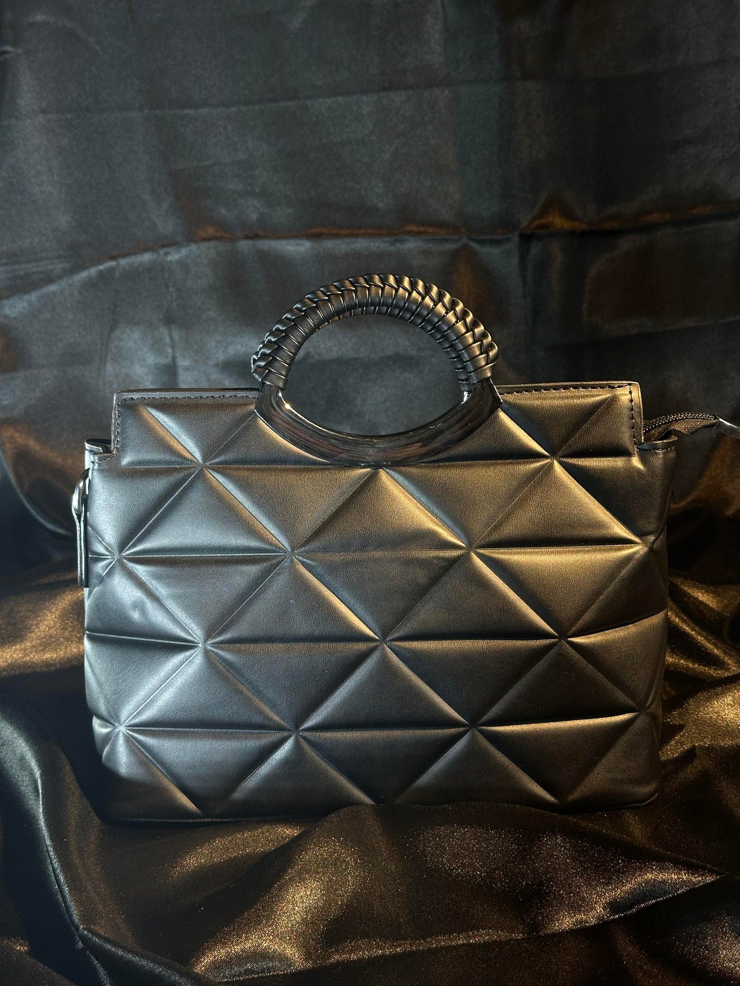 Black Quilted Handbag / Party Wear