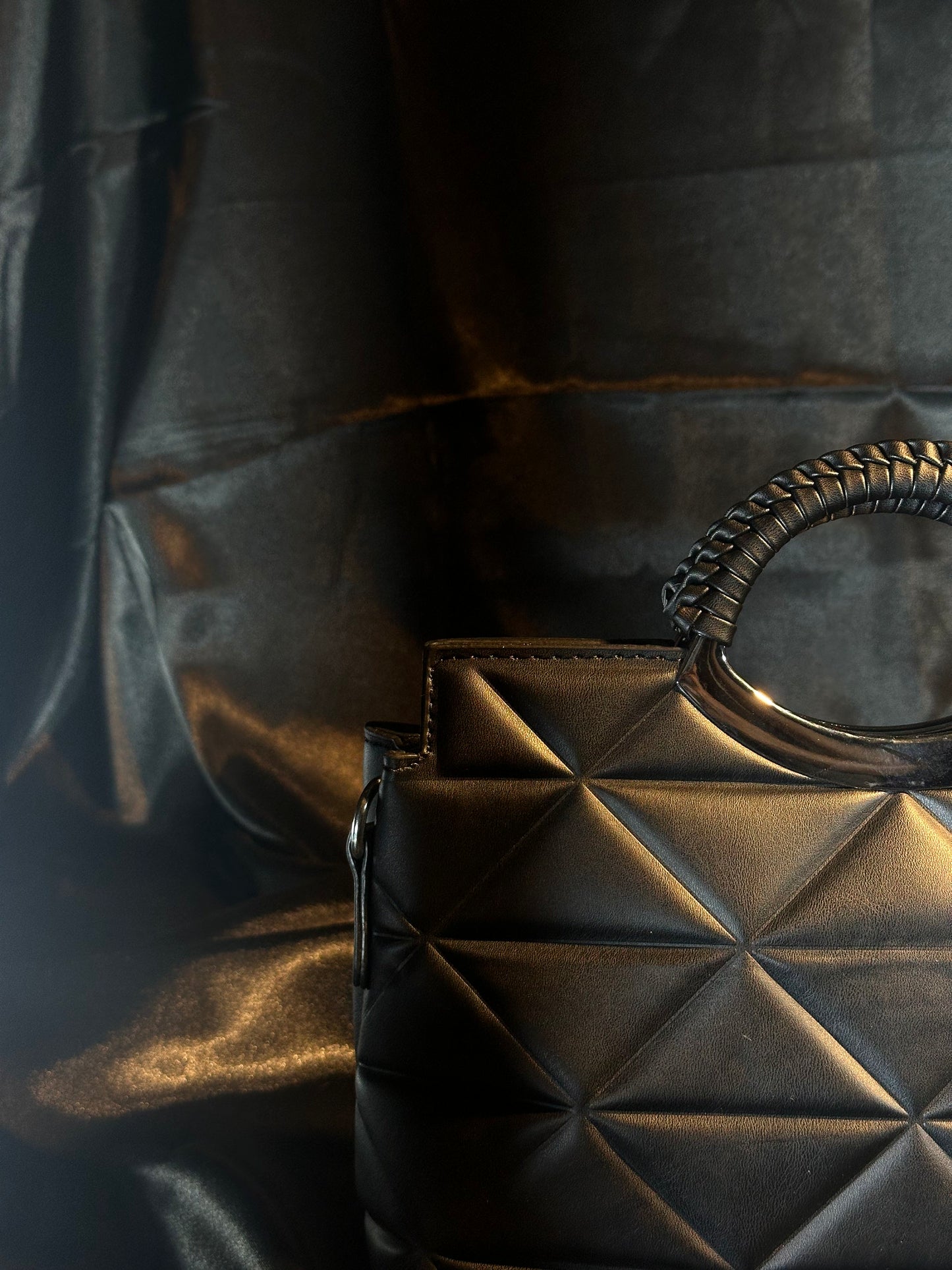 Black Quilted Handbag / Party Wear