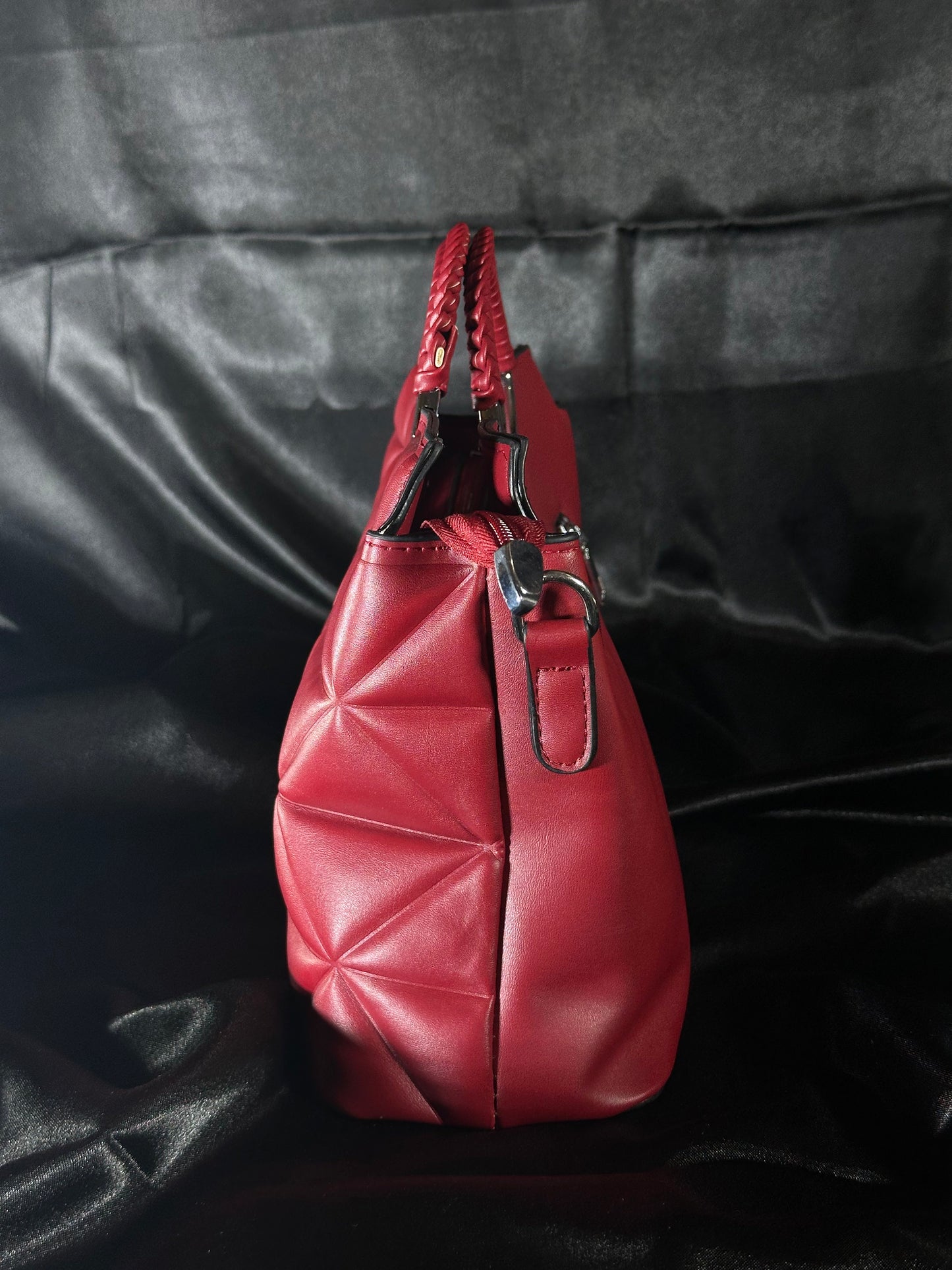 Red Quilted Handbag – Bold & Confident Carry
