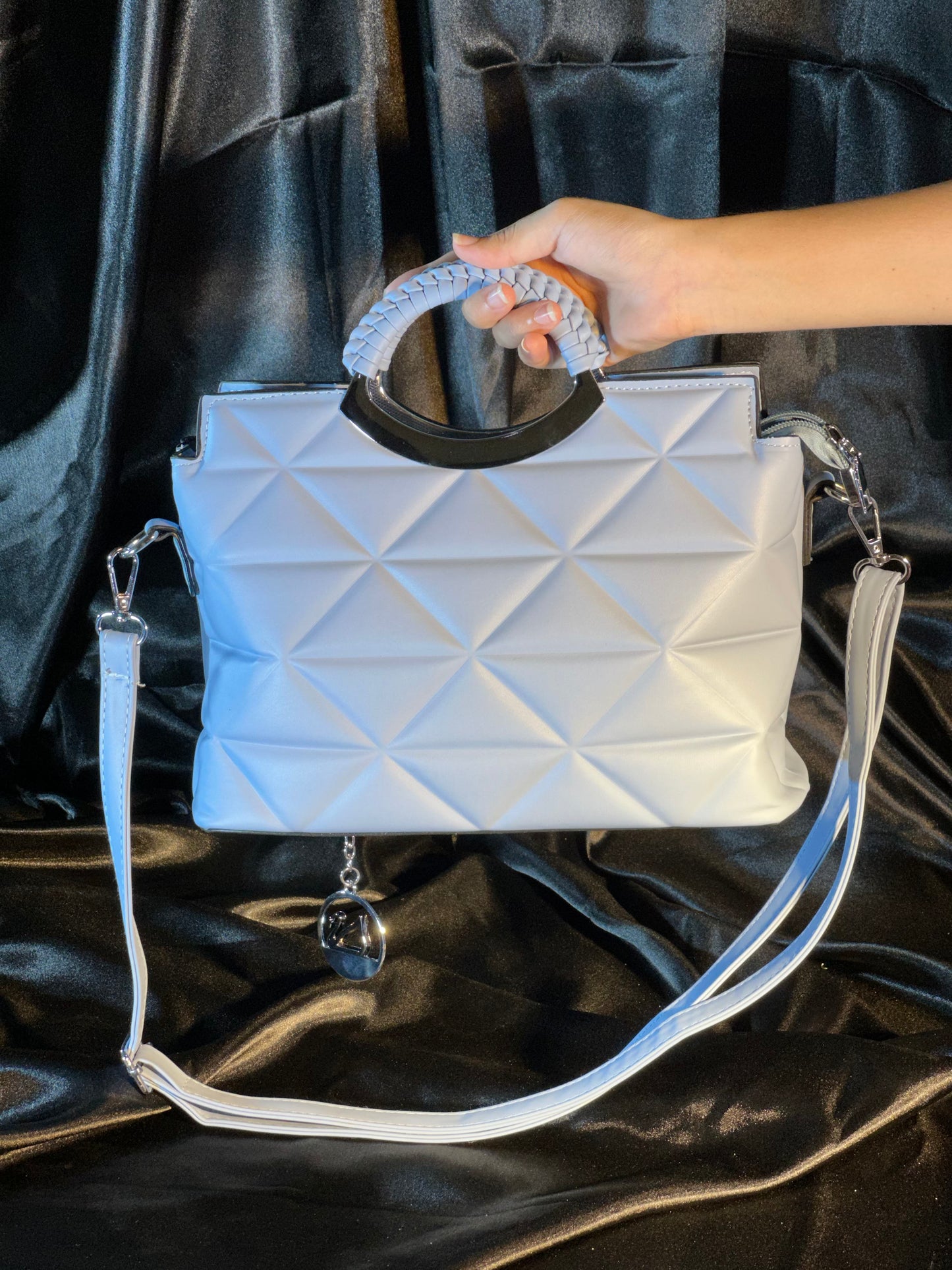 Sky Blue Quilted Handbag – Fresh, Chic & Effortlessly Stylish