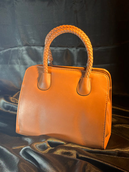 Classic Brown Tote with Detachable Mini Pouch