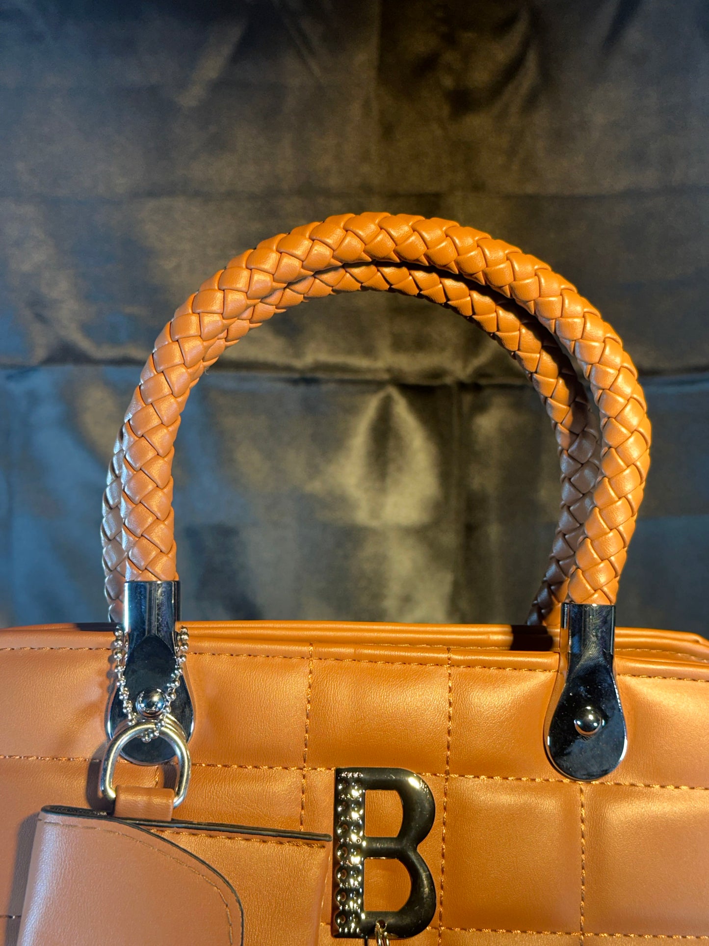 Classic Brown Tote with Detachable Mini Pouch