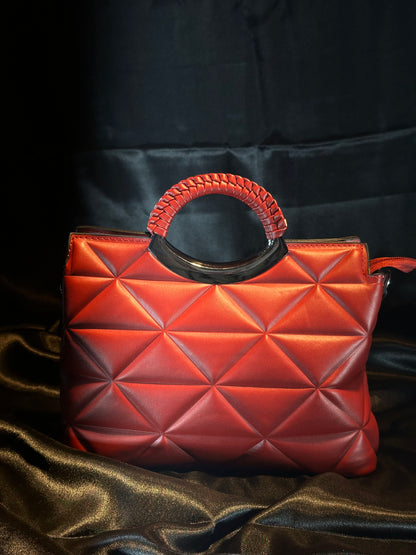Red Quilted Handbag –  Bold & Confident Carry