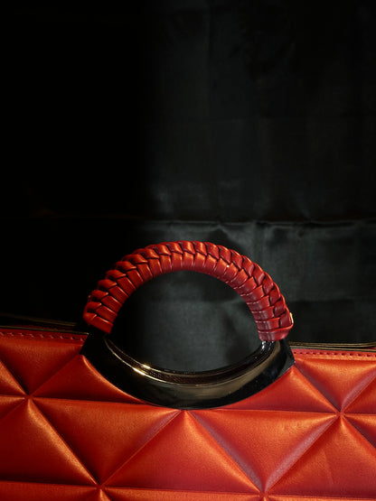 Red Quilted Handbag –  Bold & Confident Carry