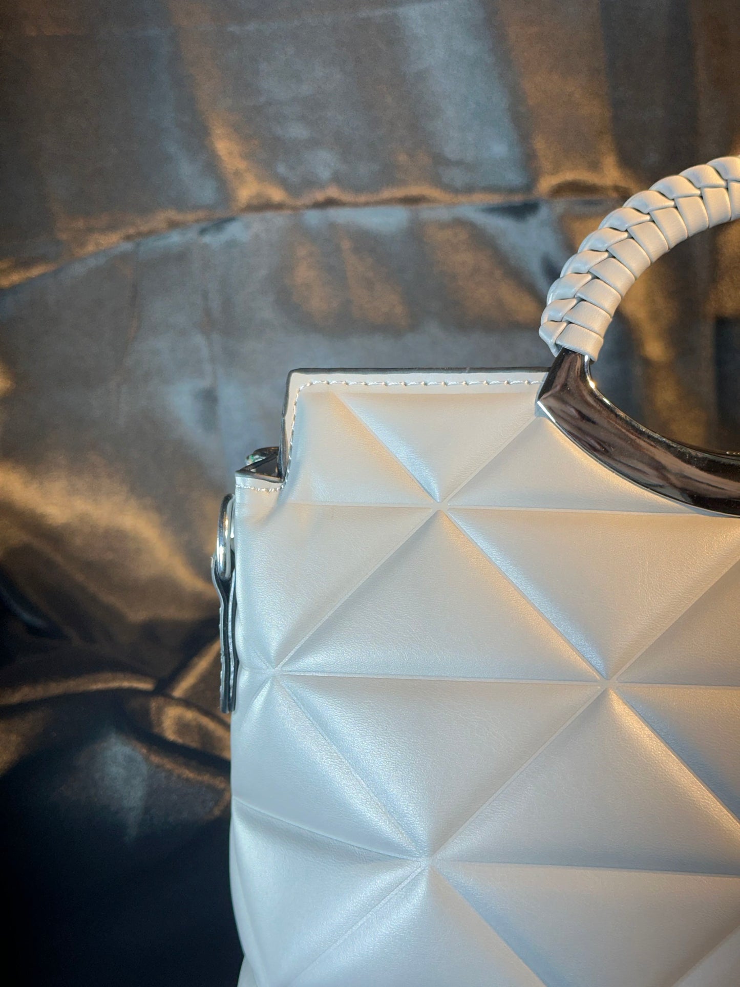 Silver Quilted Handbag –  Shine for Every Occasion