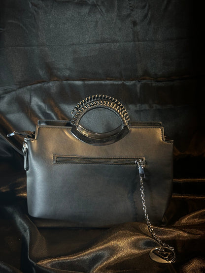 Black Quilted Handbag / Party Wear