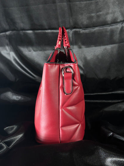 Red Quilted Handbag –  Bold & Confident Carry