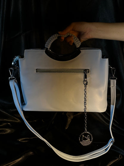Silver Quilted Handbag –  Shine for Every Occasion