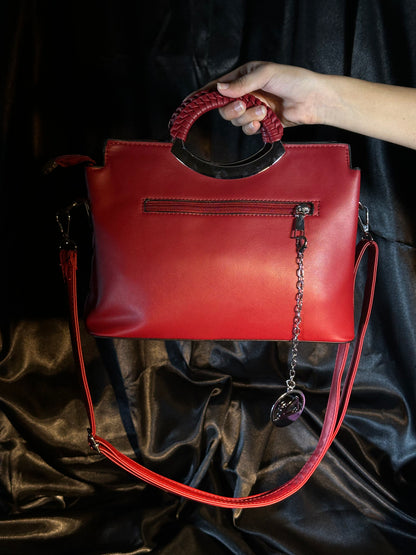 Red Quilted Handbag –  Bold & Confident Carry