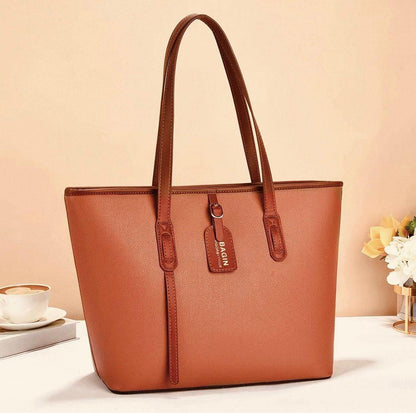 Women’s Plain Tote Bag – Spacious Shoulder Bag with Pockets